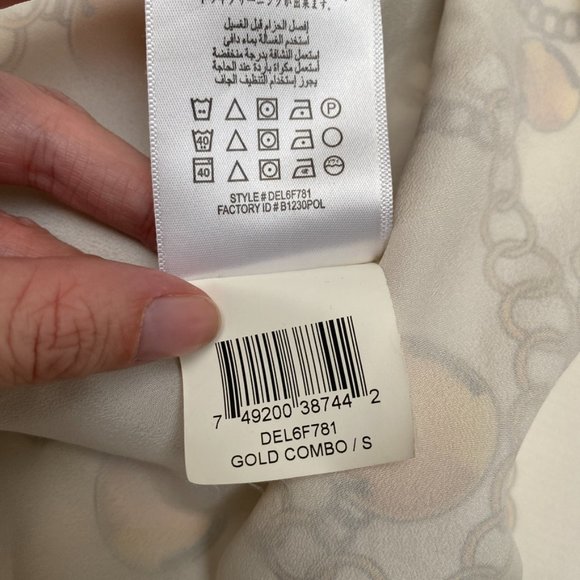 BCBG - Gold Combo, Tank Top Cut Out, Hi Lo Maxi Dress, Size Small - Picture 12 of 13